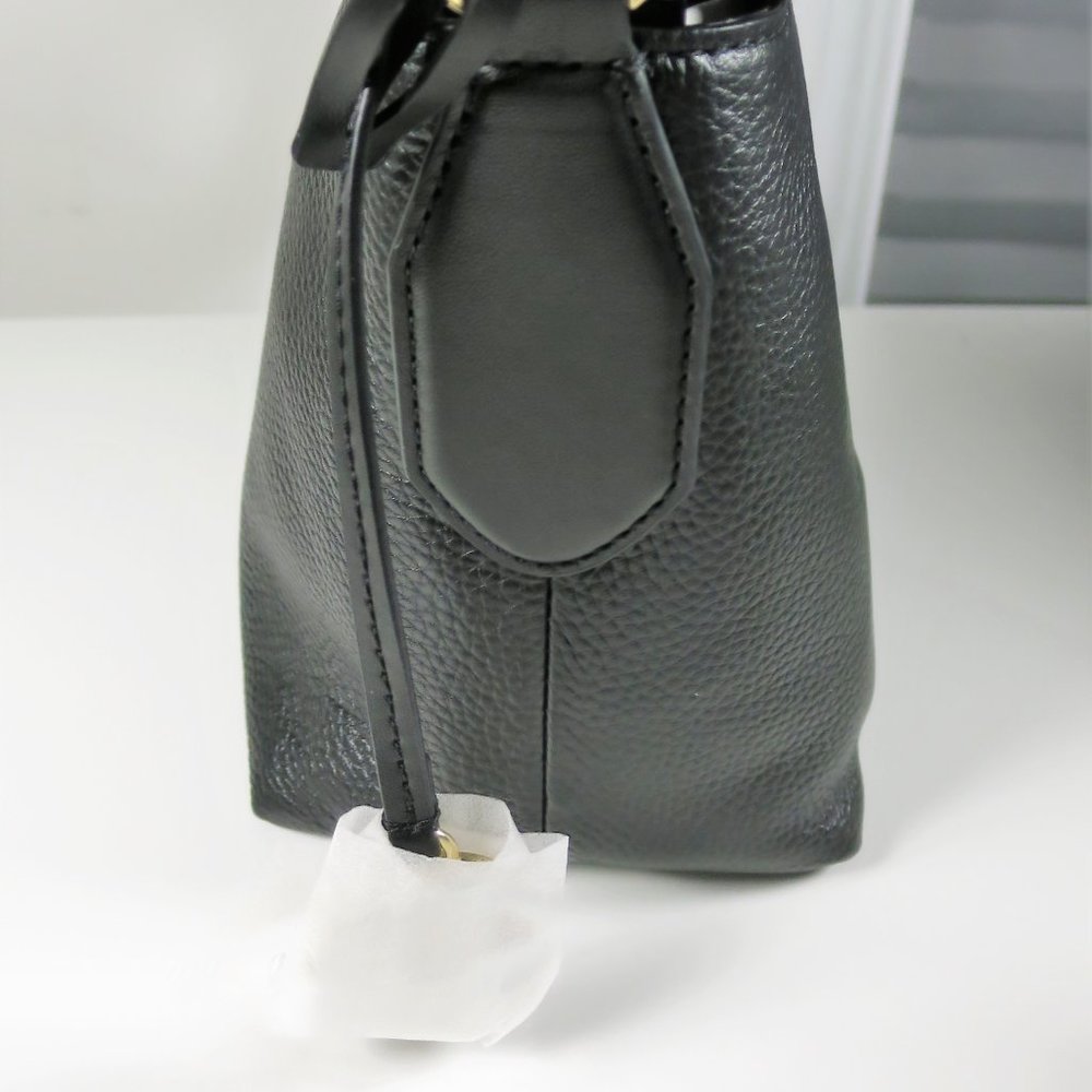 Michael Kors Brooke Medium Black Leather Shoulder Bag NWT - Picture 5 of 12